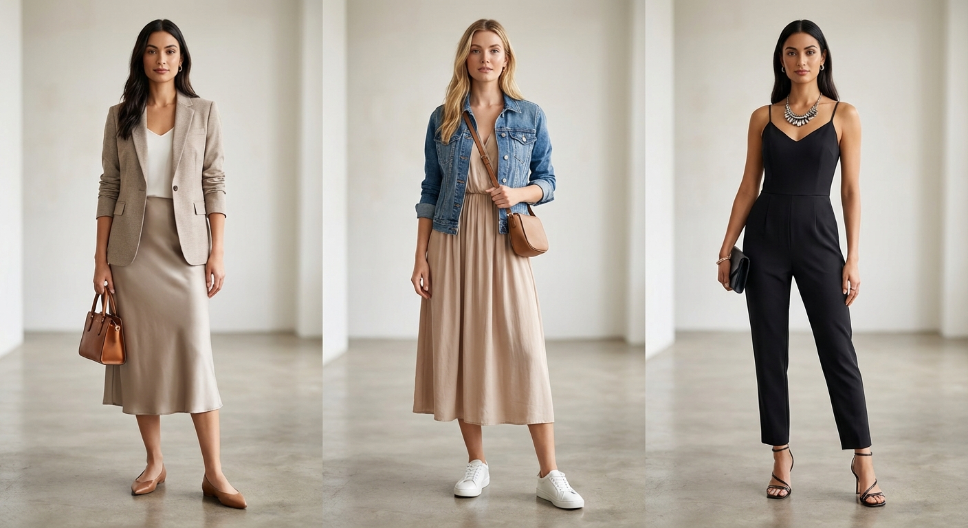 상황별 코디 공식 3가지 전신샷