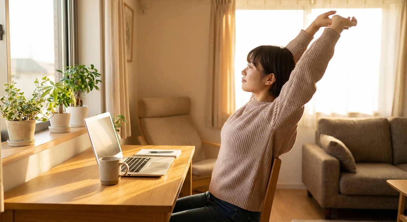 하루 종일 앉아 있는 당신을 위한 허리 뻐근함 해방 스트레칭