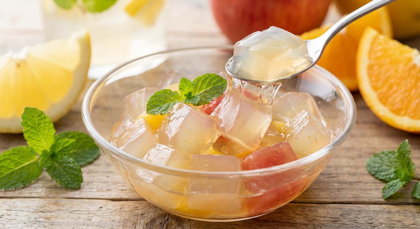 곤약 젤리의 쫀득한 식감