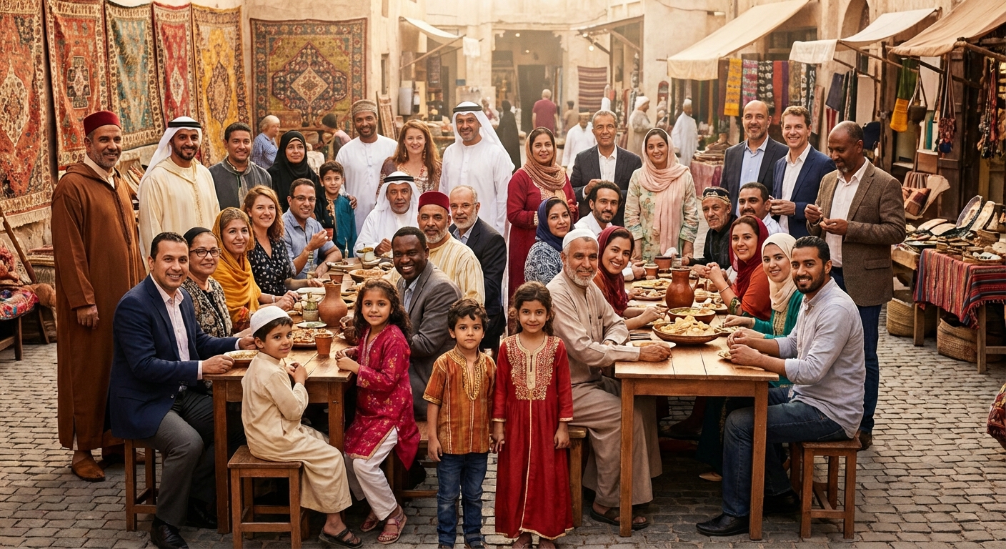 다양한 사람들이 모인 모습