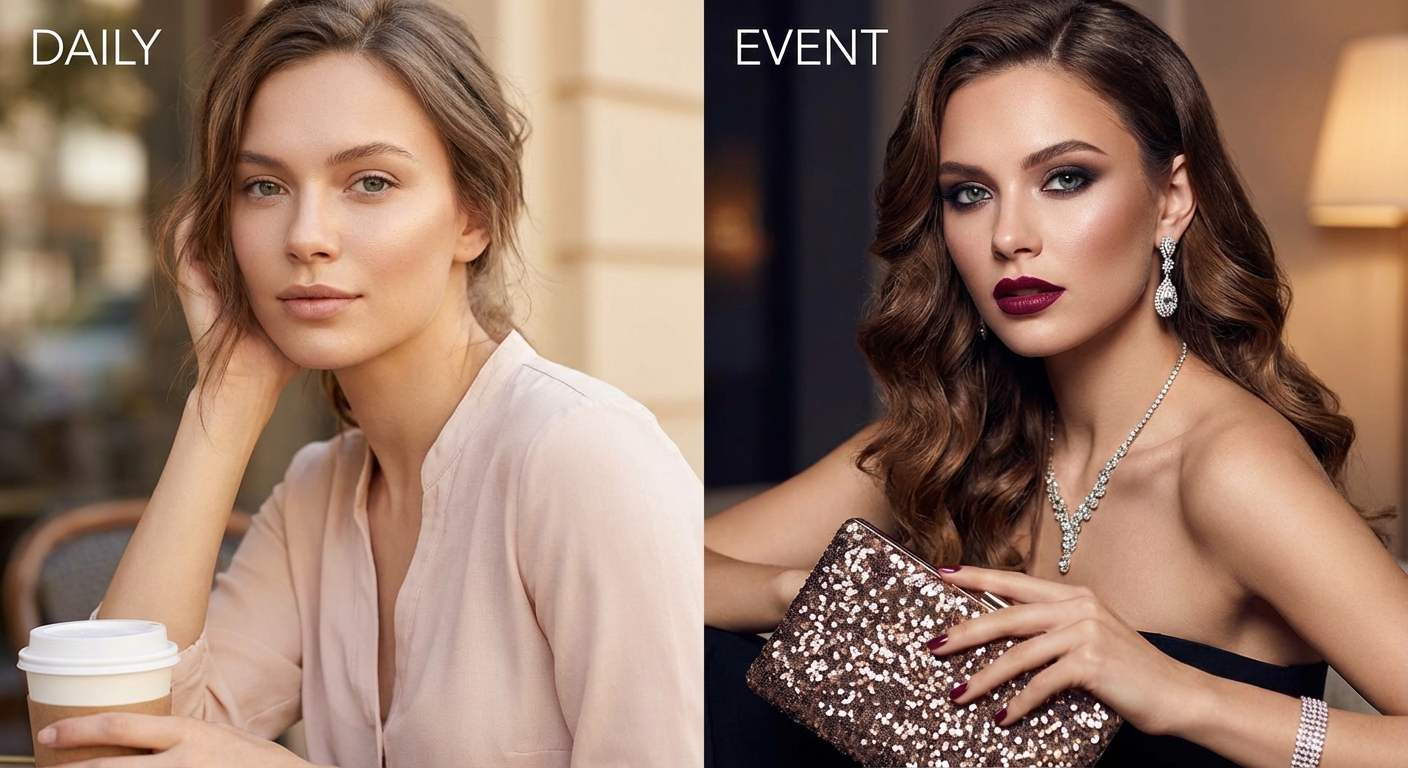데일리 vs 행사용 메이크업 전후 비교