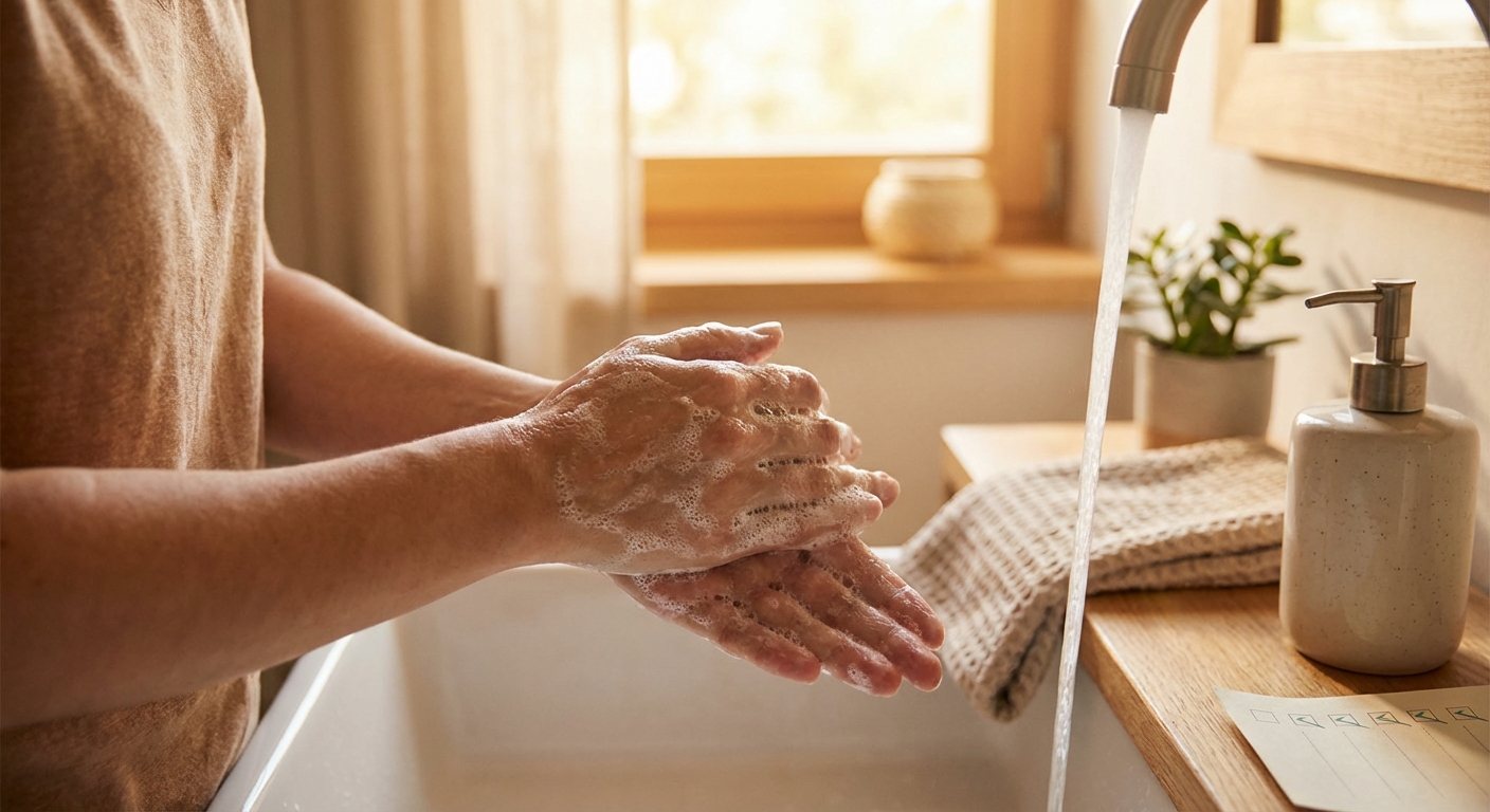 올바른 손 씻기 6단계 체크리스트