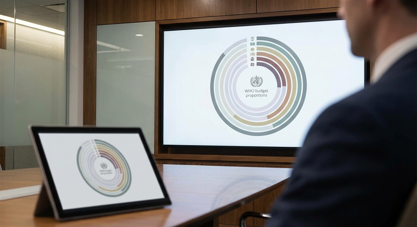 WHO 예산 비중 그래프