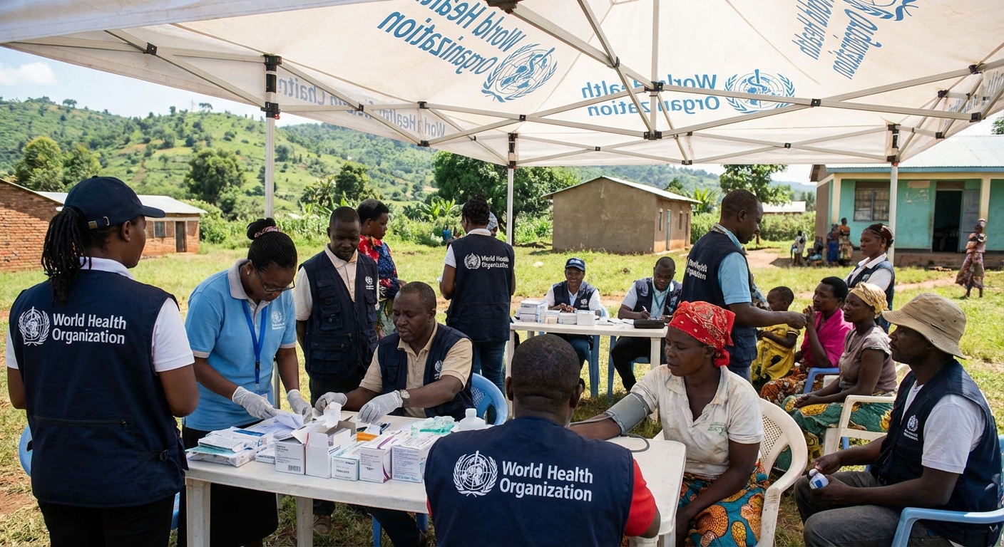 WHO 지원 현장 사진