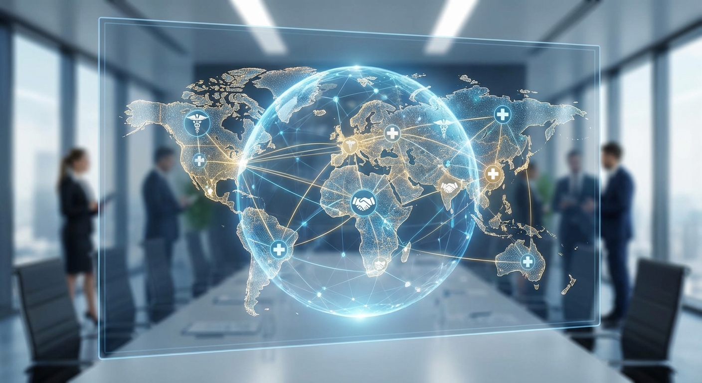 글로벌 보건 협력 네트워크 다이어그램