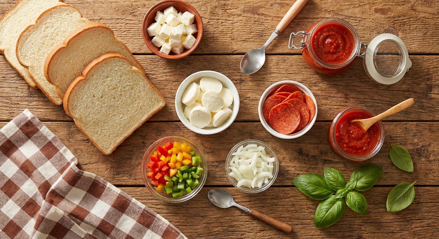 식빵 피자빵 재료 준비 사진