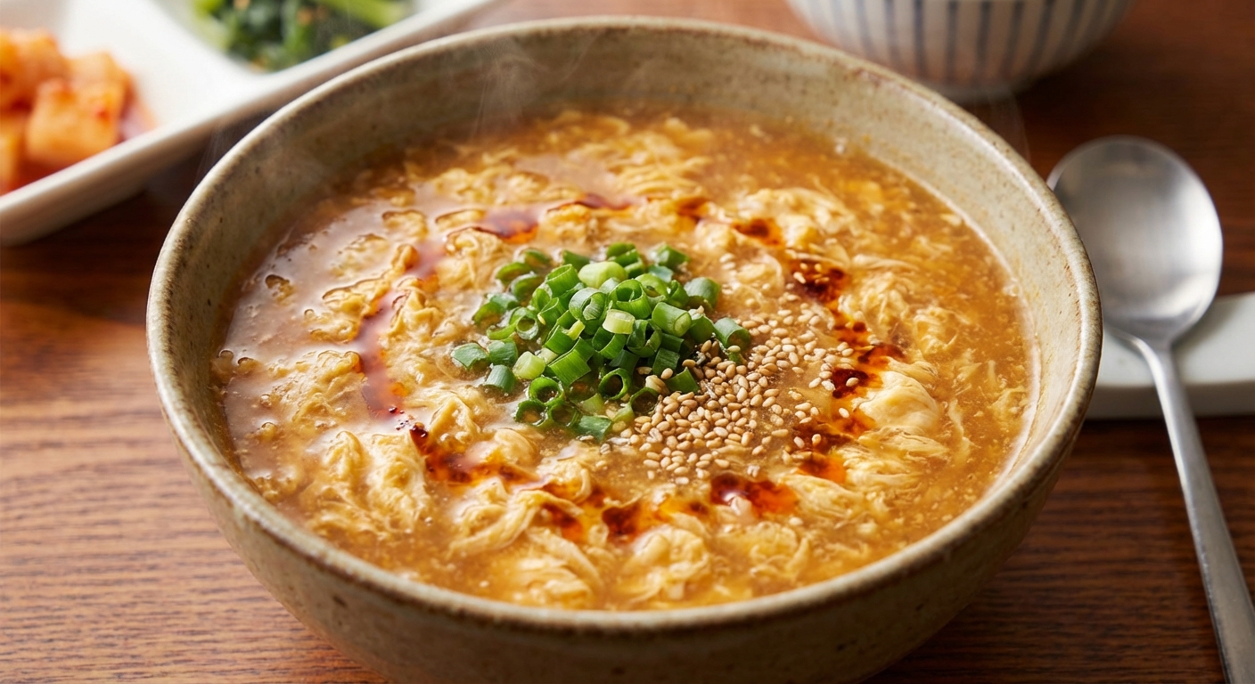 라면 다 먹은 후: 라면 계란죽 만들기