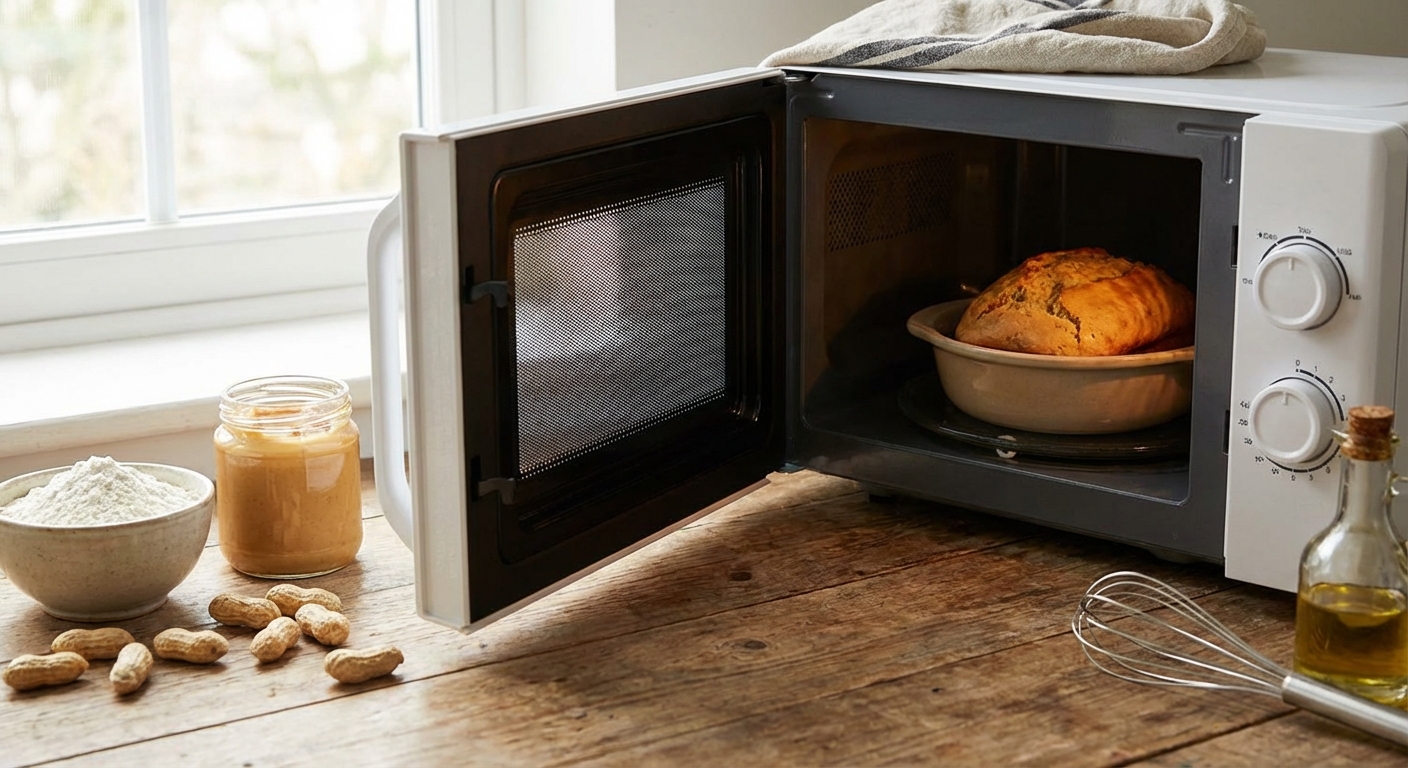 전자레인지로 5분 만에 완성하는 땅콩빵 만드는 법