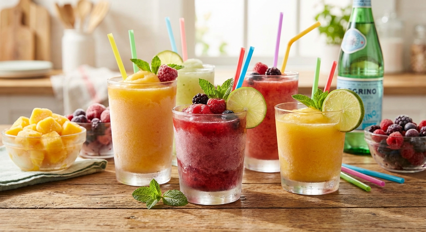 냉동 과일 음료 및 칵테일 사진