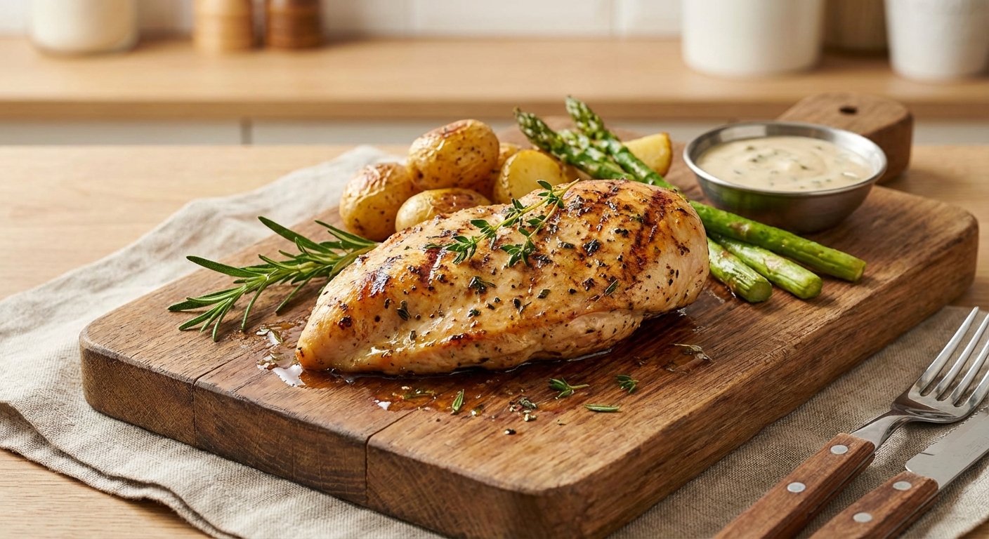 닭가슴살 스테이크 완성 사진