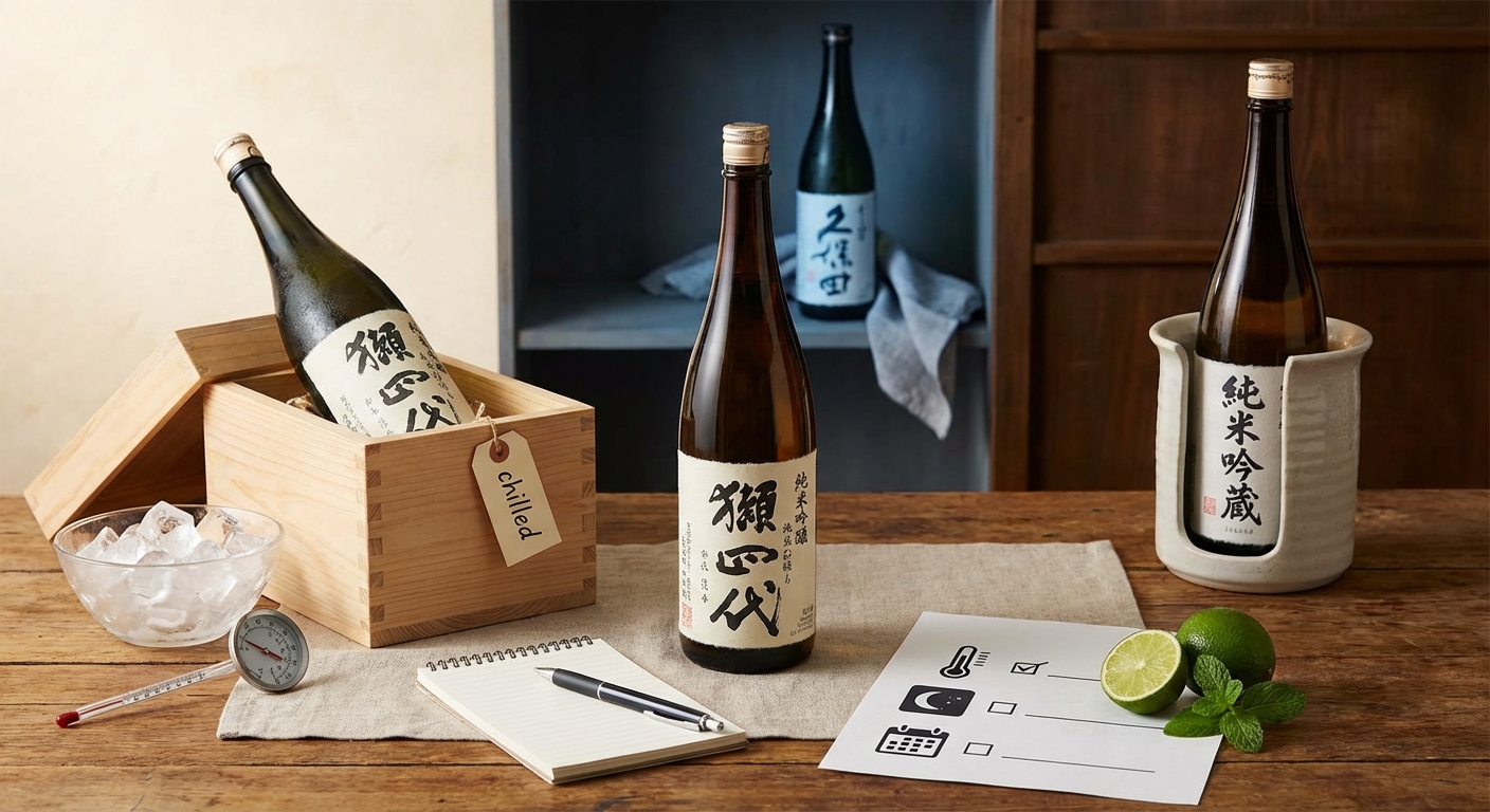 사케 보관법과 체크리스트 인포그래픽