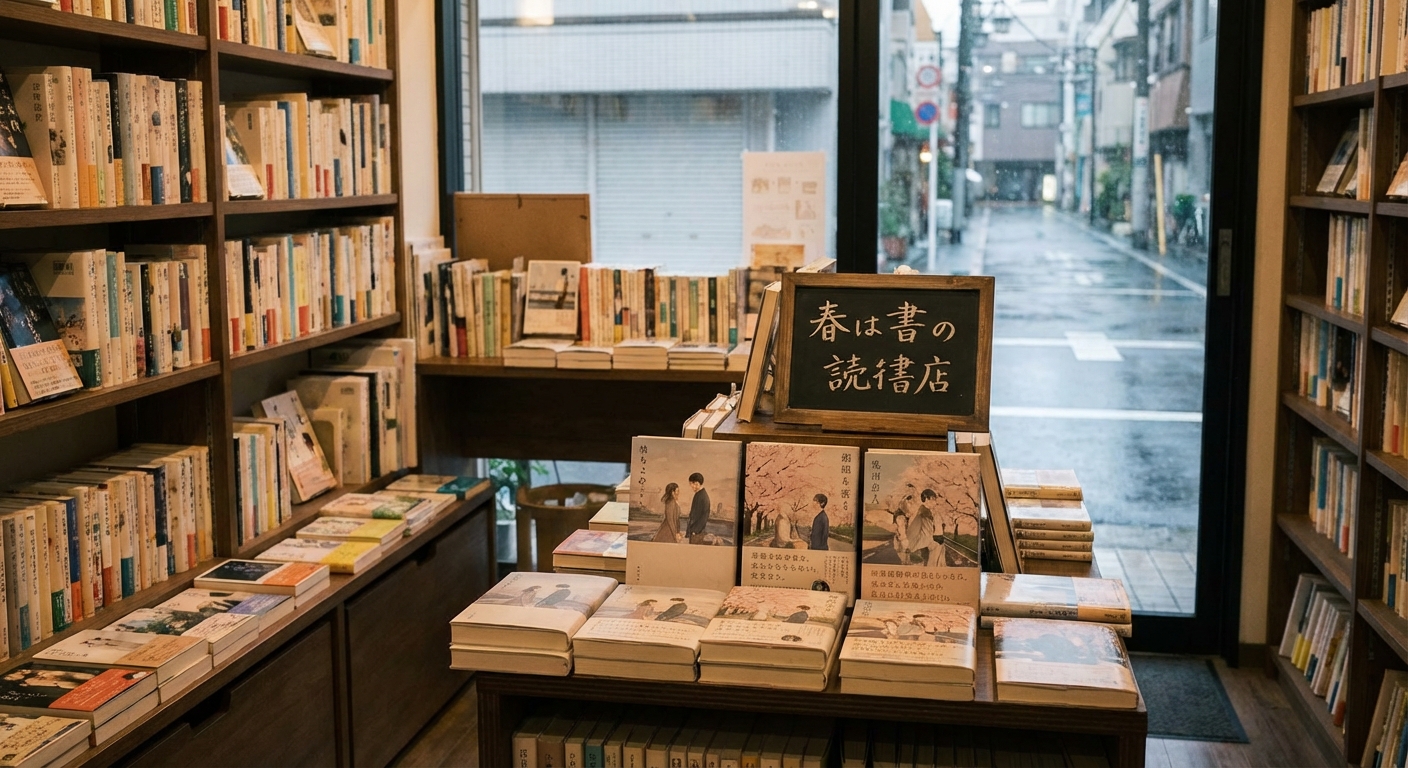 일본 서점의 불륜 테마 소설 코너