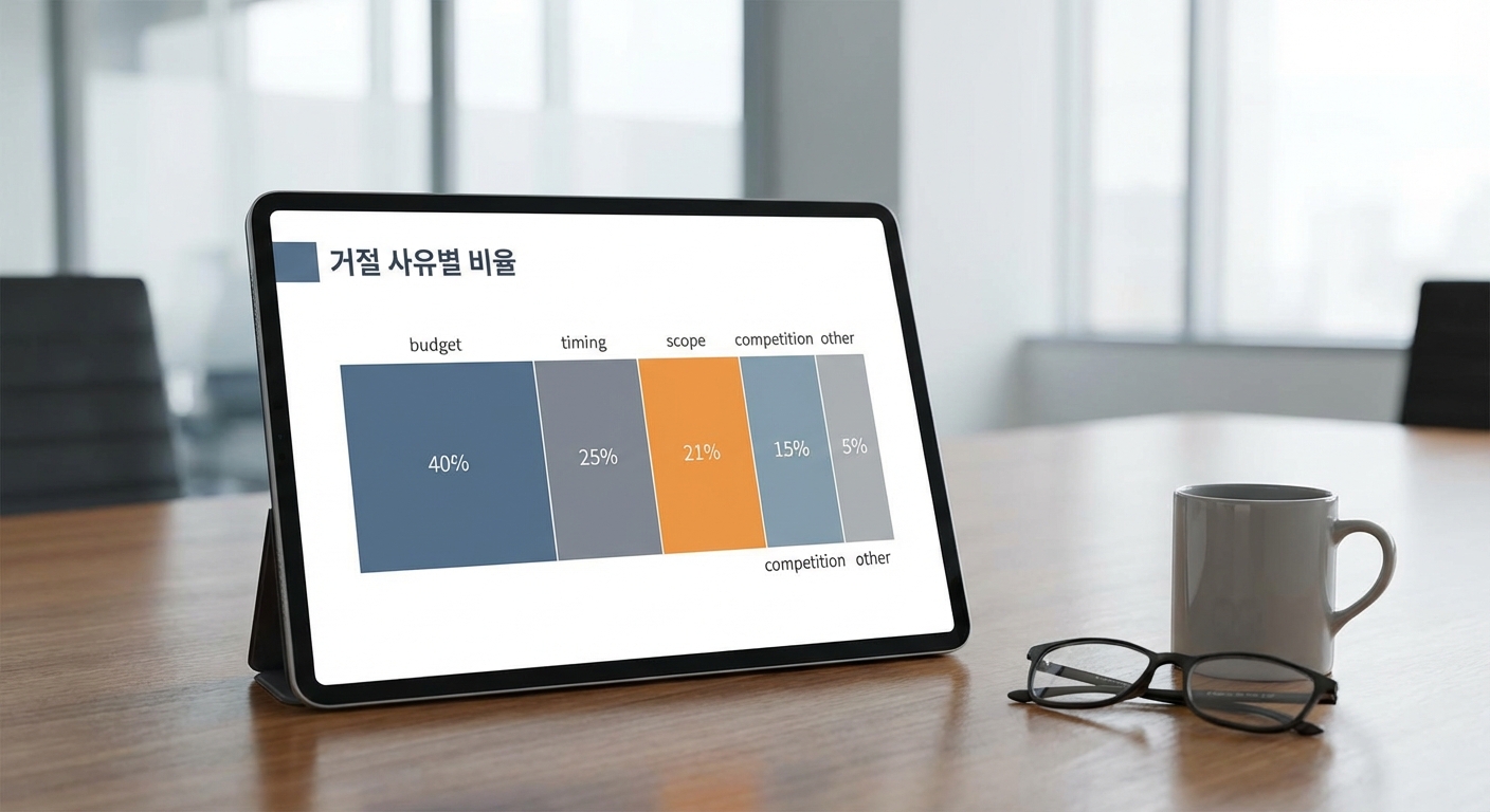 거절 사유별 비율 그래프