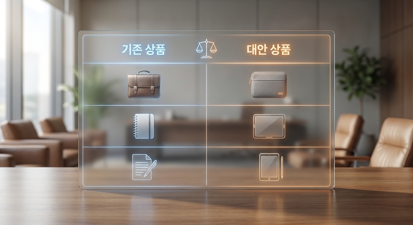 대안 상품 비교표