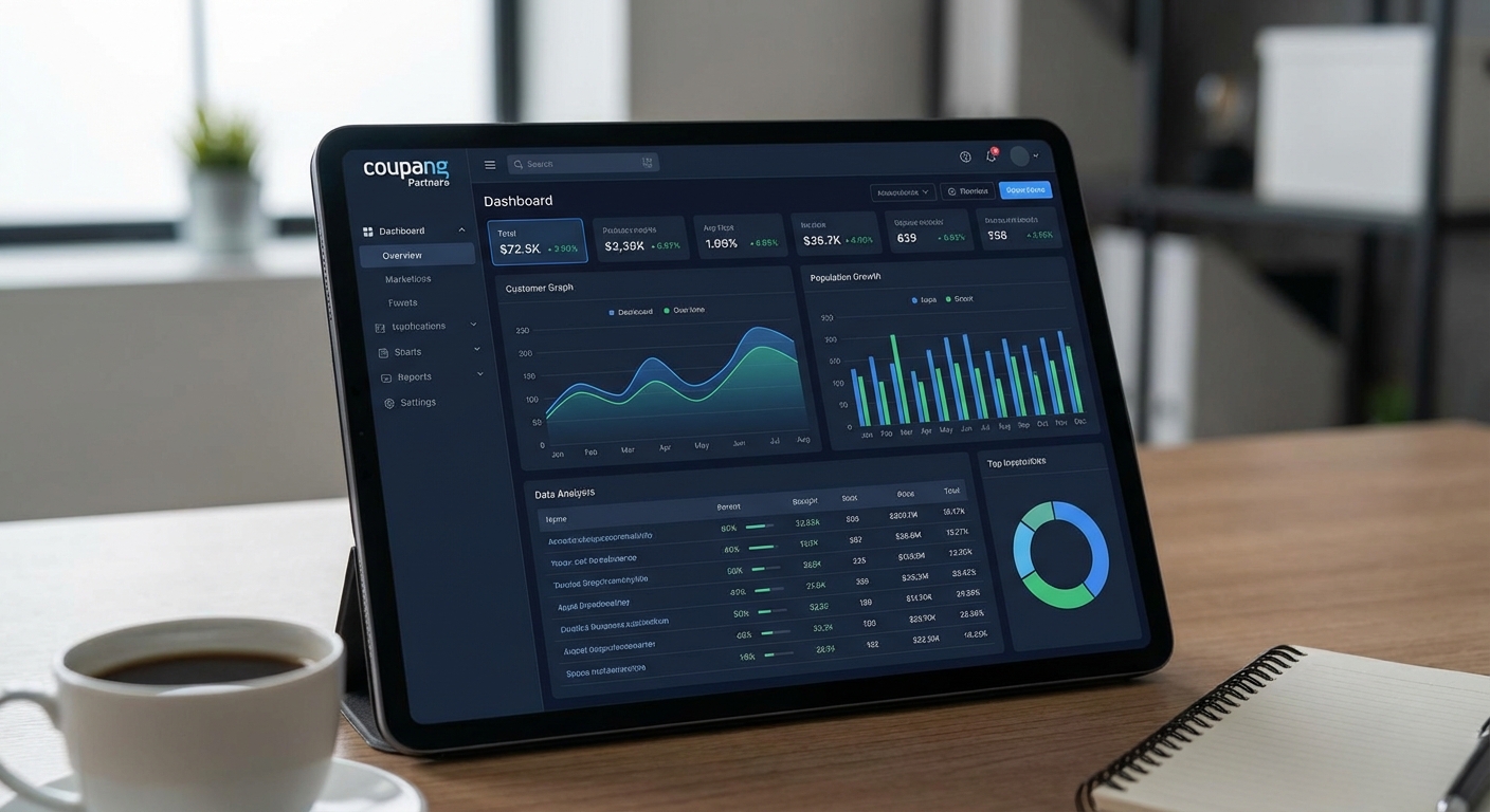 쿠팡 파트너스 대시보드 화면 예시