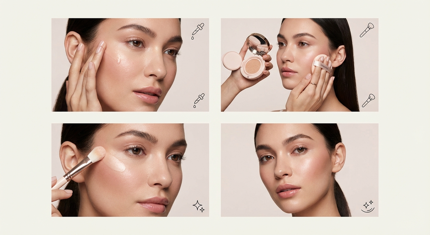 결광 메이크업 단계별 과정