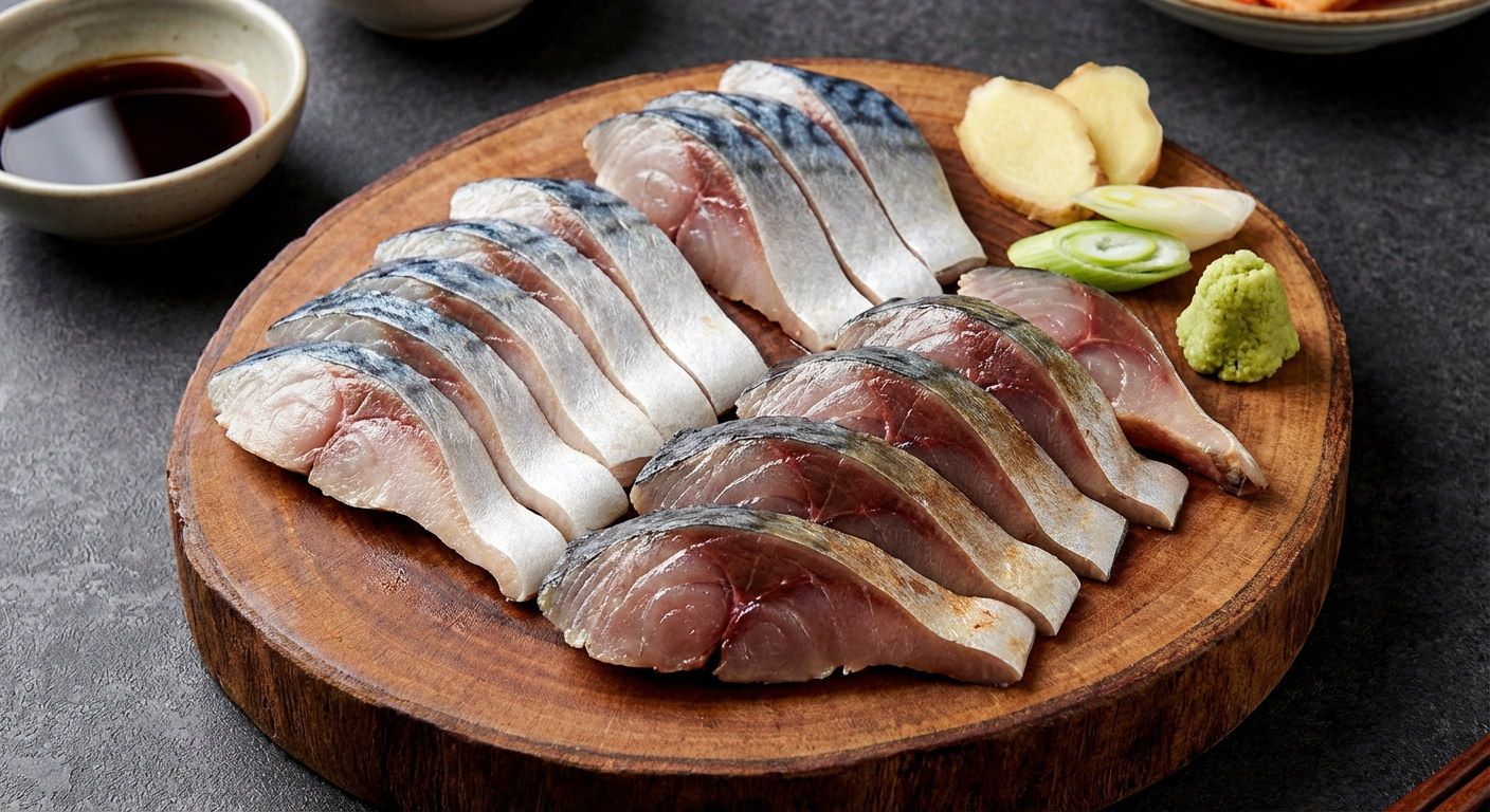 고등어 회 부위별 비교