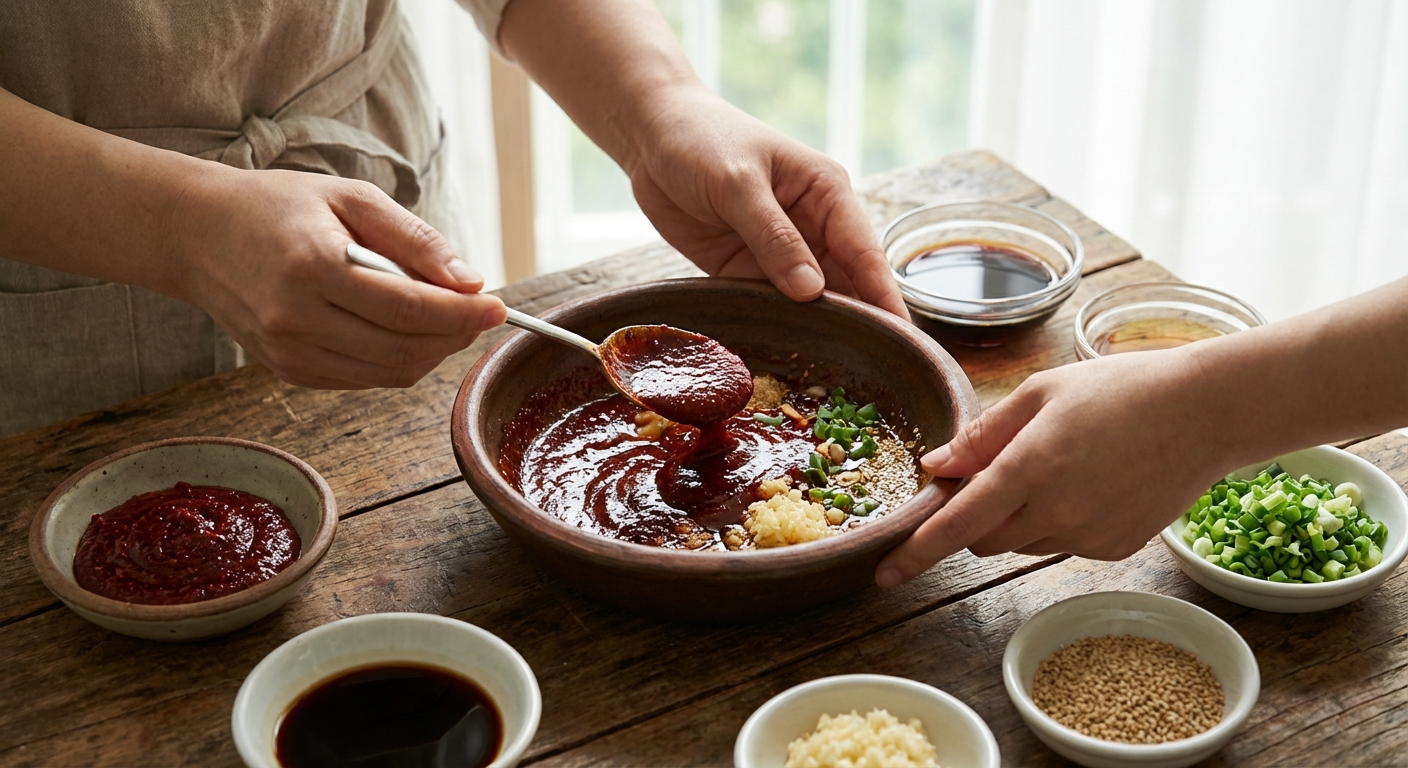 양념장 만드는 과정