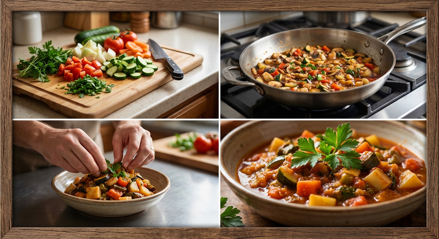 단계별 조리 과정 콜라주