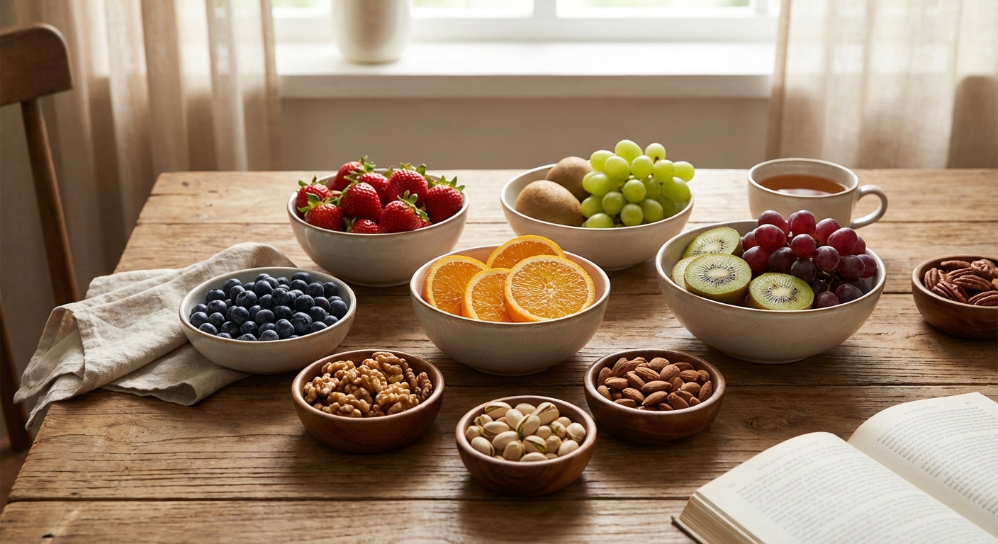 다양한 과일과 견과류