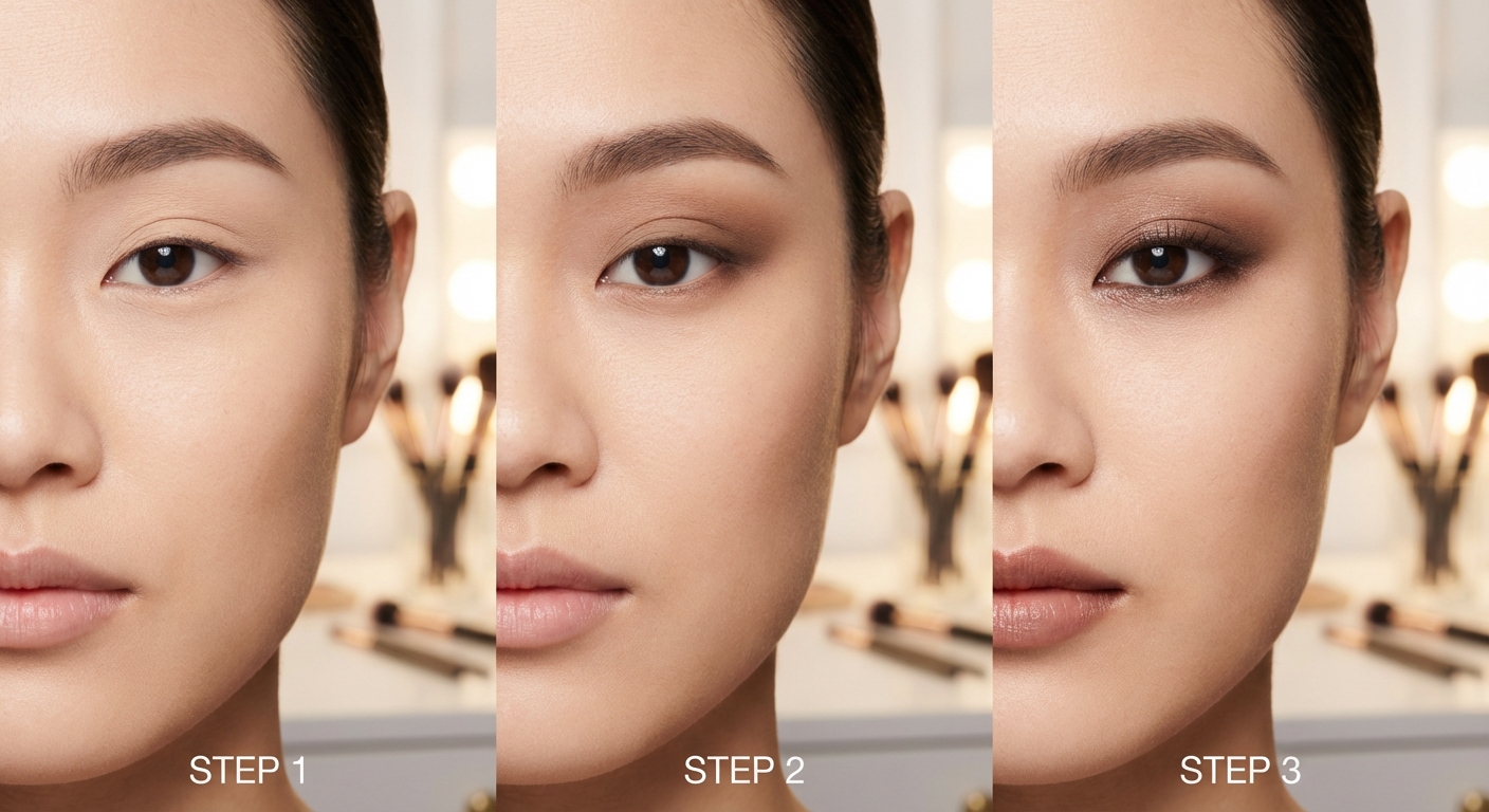 무쌍 아이섀도 그라데이션 과정