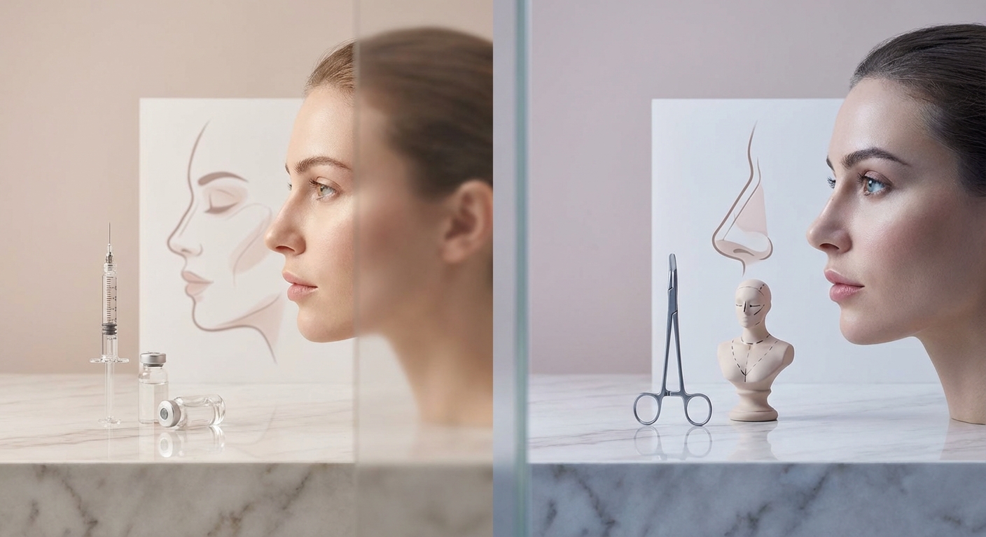 코필러 vs 코수술 비교 표