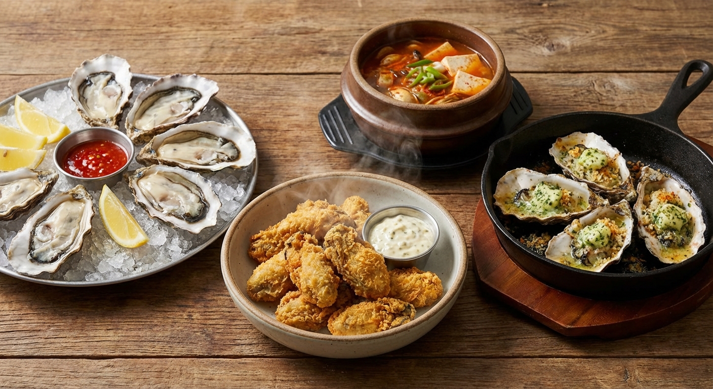 굴요리 다양한 조리법 사진