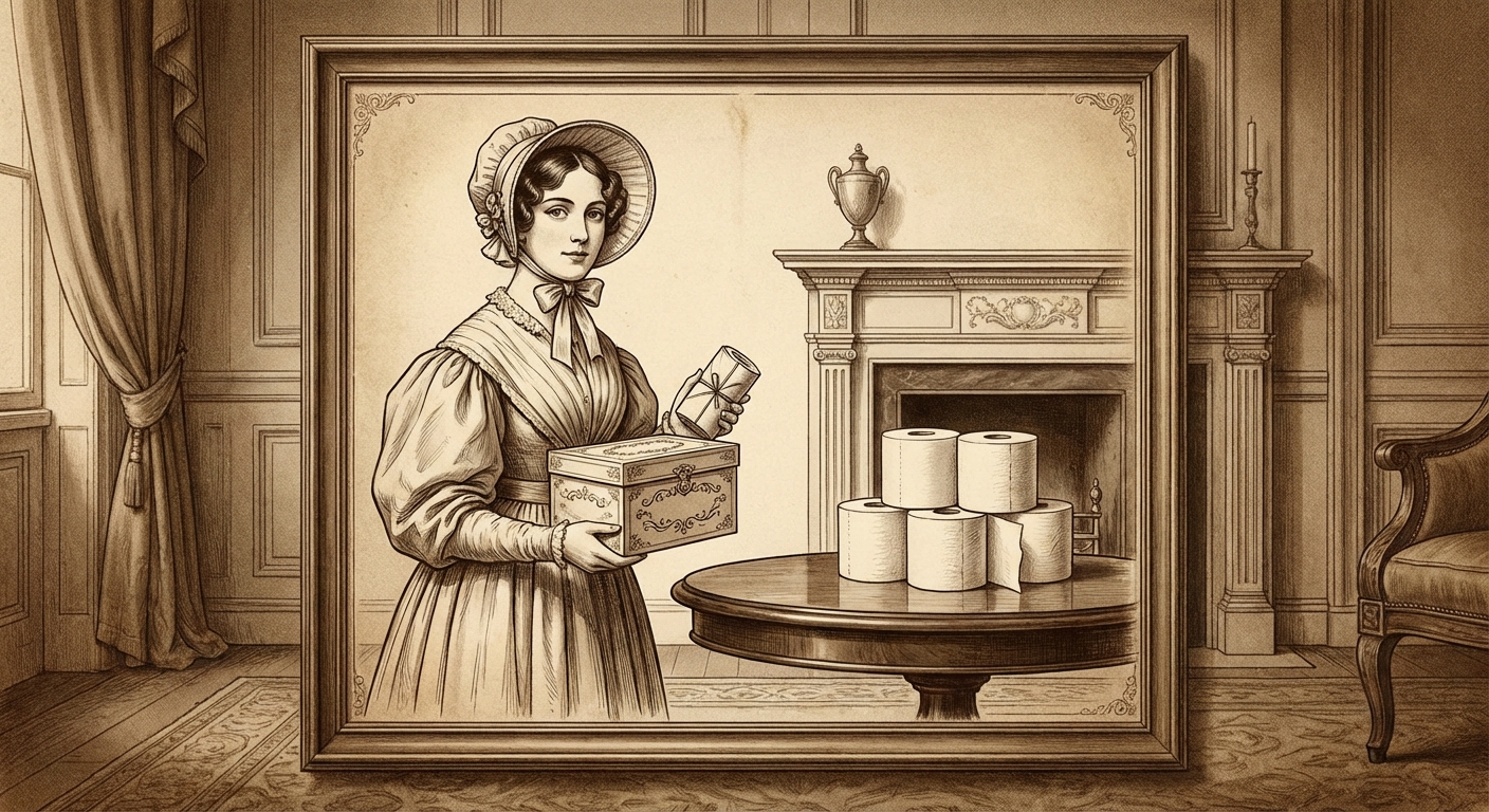 19세기 초기 상업용 화장지 광고