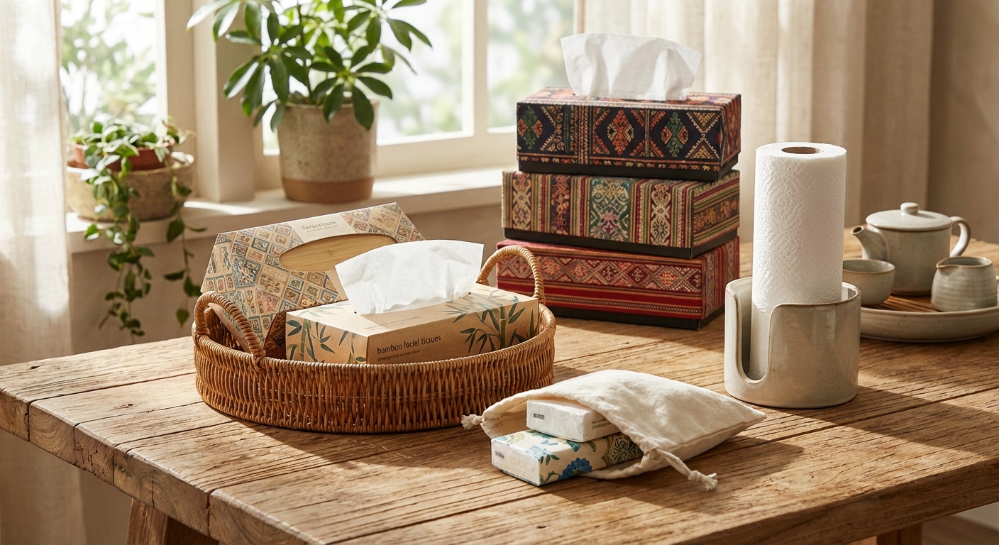 다양한 용도의 현대 휴지 제품들
