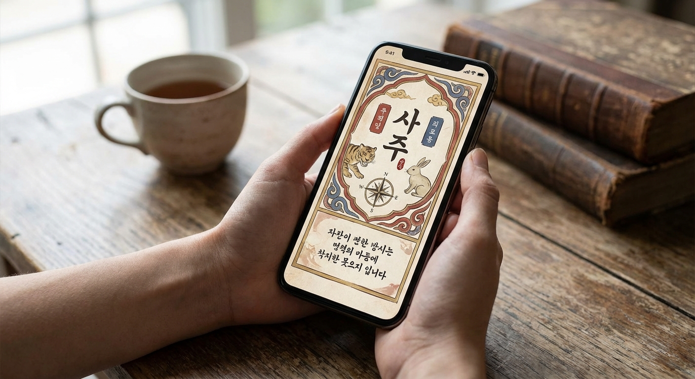 스마트폰 사주 앱 화면 예시