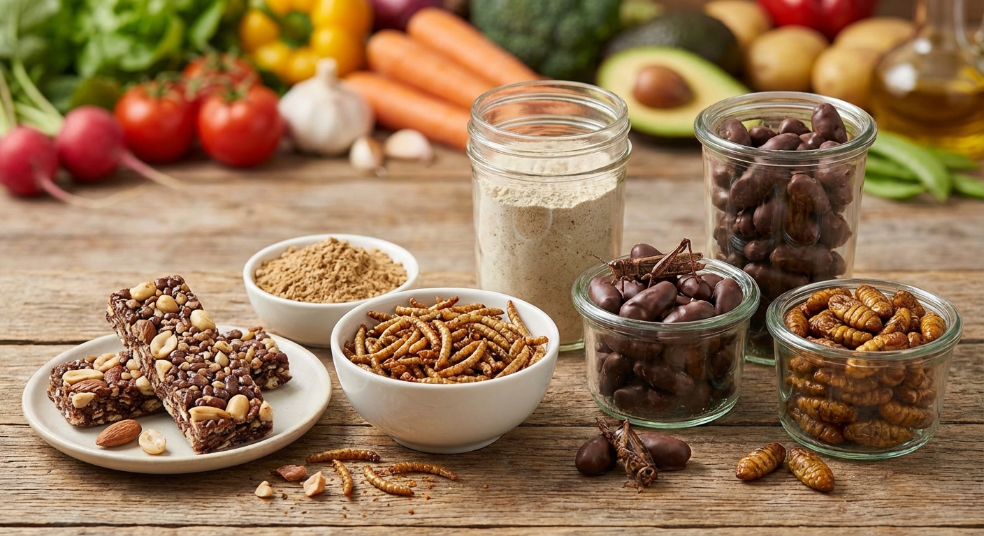 다양한 식용곤충 제품들