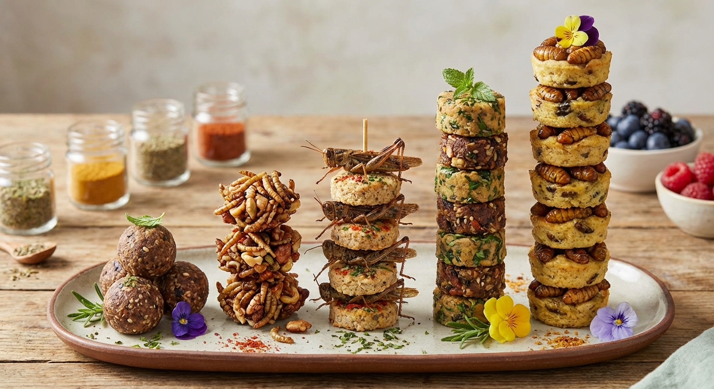 식용곤충 영양 성분 비교 그래프