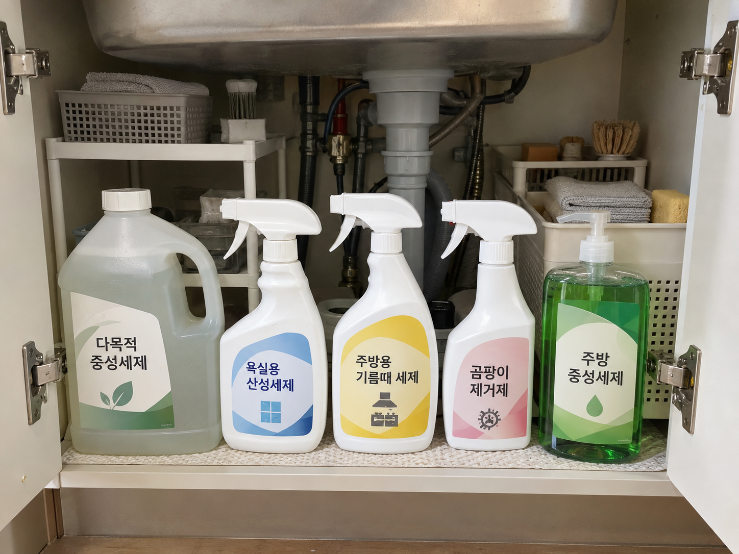 집안 청소세제 줄이는 법, 공간별 꼭 필요한 것만 남긴다
